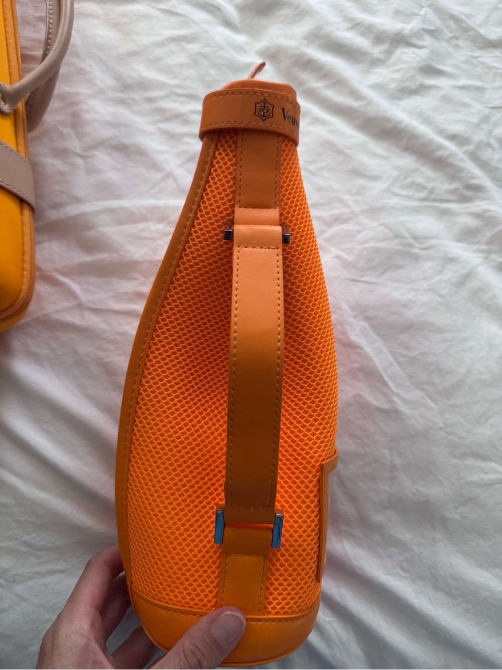 Veuve Clicquot Champagne Insulated Ice Jacket Travel Case Orange Carry Zip Bag
